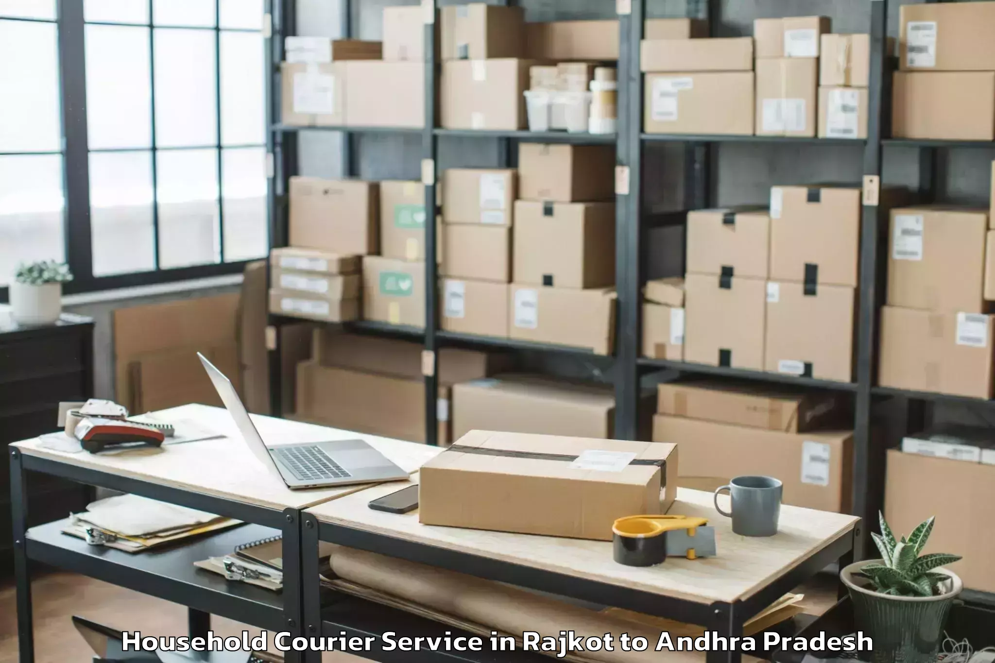 Reliable Rajkot to Yaddanapudi Household Courier